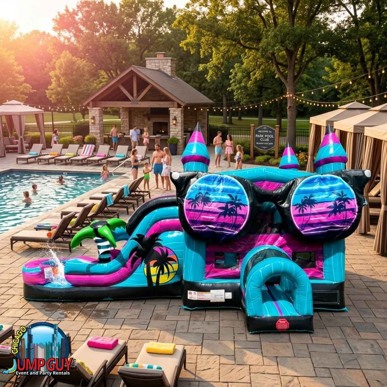 Beach Vibes Bounce Waterslide rental for Northbrook IL events in ZIP code 60062