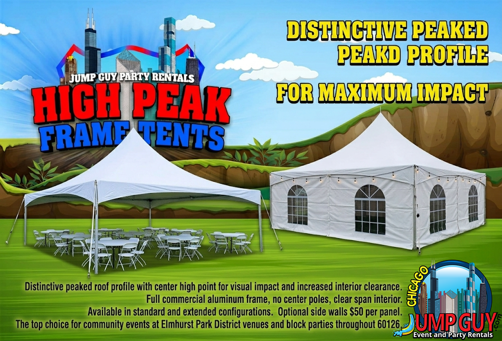 high peak frame tent rental for Northbrook IL events in ZIP code 60062