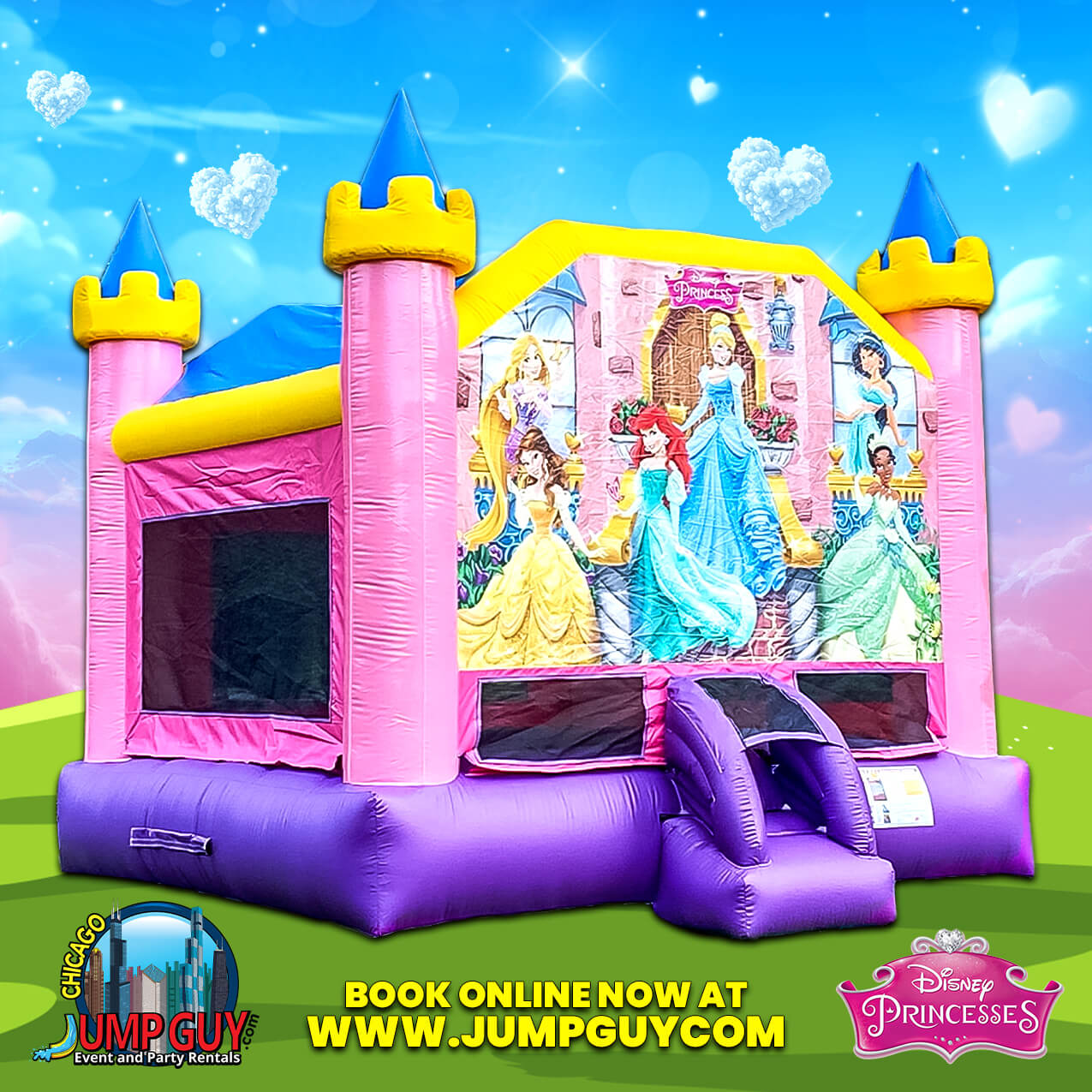 Disney Princess Bounce House rental for Northbrook IL events in ZIP code 60062