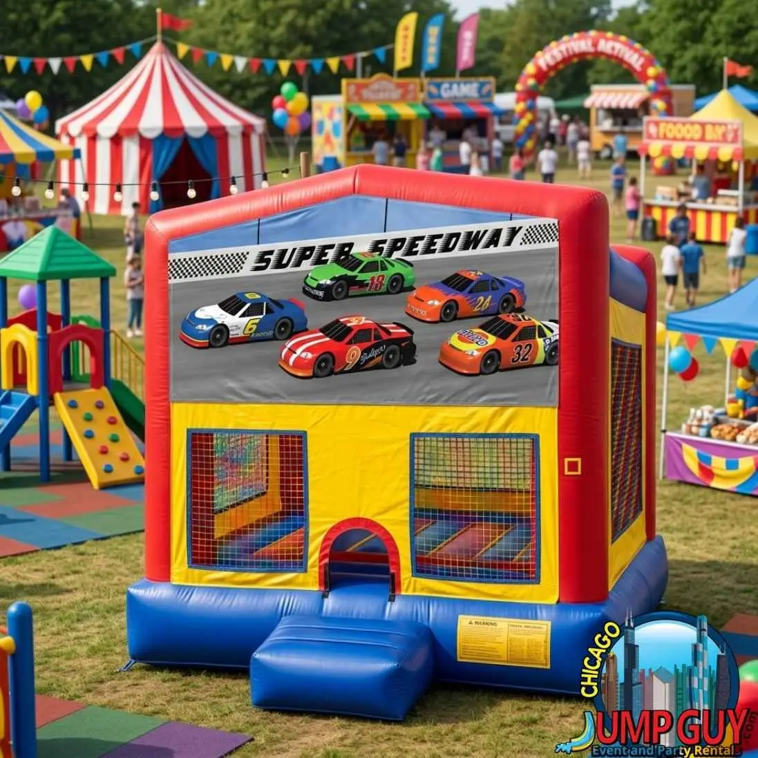 Race Car SpeedwayJumperBus rental for Northbrook IL events in ZIP code 60062