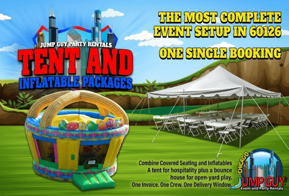 tent and inflatable package rental for Northbrook IL events in ZIP code 60062