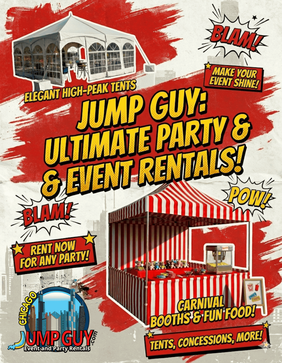 Tent image rental for Northbrook IL events in ZIP code 60062